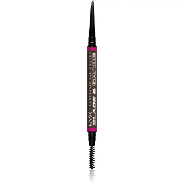 NYX Professional Makeup NYX Professional Makeup Blade & Shade молив за вежди с четка цвят Ash Brown 0.06 гр.