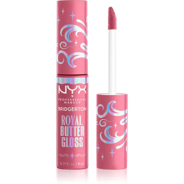 NYX Professional Makeup NYX Professional Makeup Bridgerton Royal Butter Gloss блясък за устни цвят 01 Angel Food Cake 8 мл.