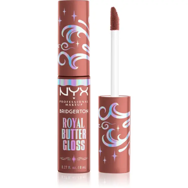 NYX Professional Makeup NYX Professional Makeup Bridgerton Royal Butter Gloss блясък за устни цвят 02 Praline 8 мл.