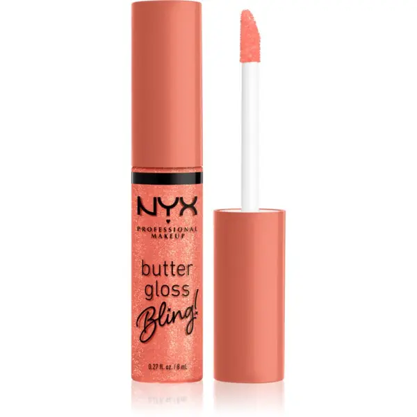 NYX Professional Makeup NYX Professional Makeup Butter Gloss Bling блясък за устни с блестящи частици цвят 02 Dripped Out 8 мл.