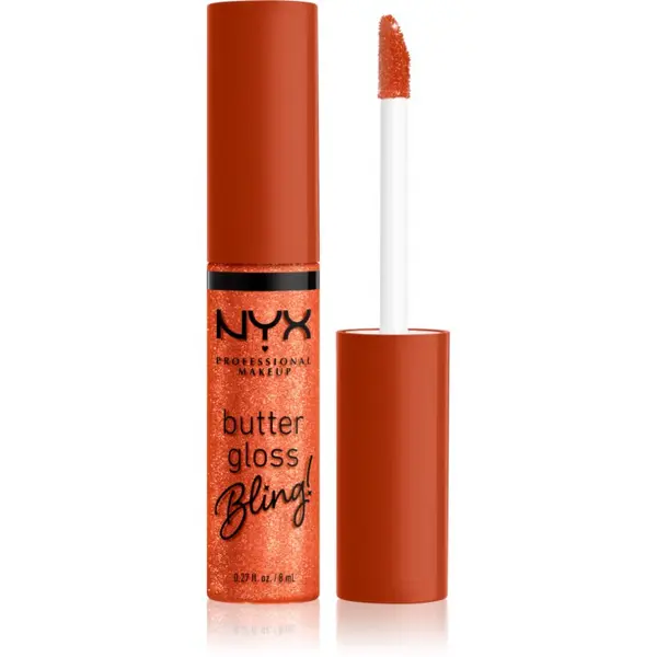 NYX Professional Makeup NYX Professional Makeup Butter Gloss Bling блясък за устни с блестящи частици цвят 06 Shimmer Down 8 мл.