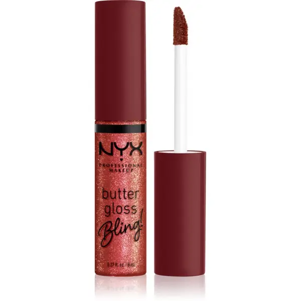 NYX Professional Makeup NYX Professional Makeup Butter Gloss Bling блясък за устни с блестящи частици цвят 07 Big Spender 8 мл.