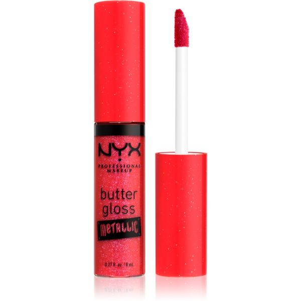NYX Professional Makeup NYX Professional Makeup Butter Gloss Metallic гланц за устни с метален ефект цвят 09 Blood 8 мл.