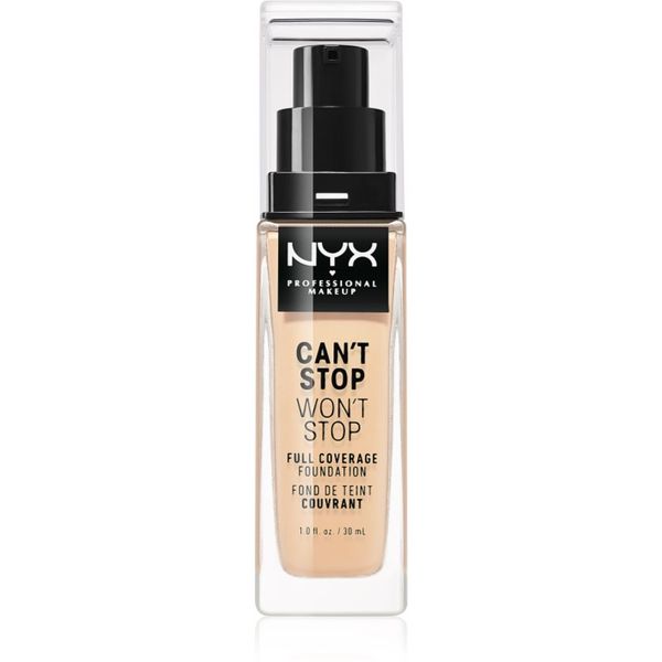 NYX Professional Makeup NYX Professional Makeup Can't Stop Won't Stop Full Coverage Foundation високо покривен фон дьо тен цвят 06 Vanilla 30 мл.