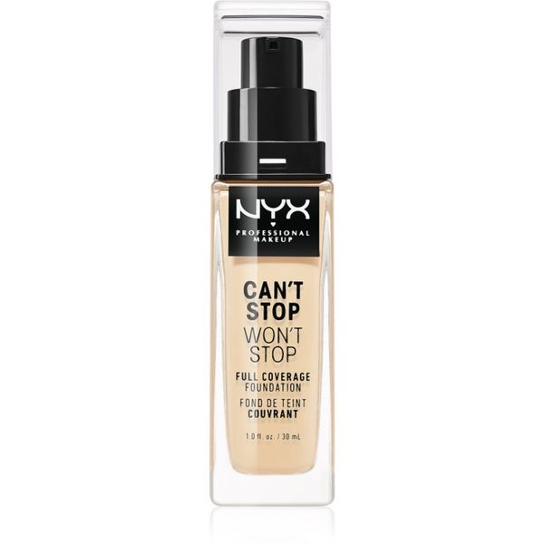 NYX Professional Makeup NYX Professional Makeup Can't Stop Won't Stop Full Coverage Foundation високо покривен фон дьо тен цвят 6.3 Warm Vanilla 30 мл.