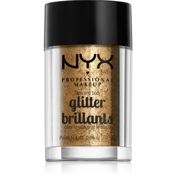 NYX Professional Makeup NYX Professional Makeup Face & Body Glitter Brillants брокат за лице и тяло цвят 08 Bronze 2.5 гр.