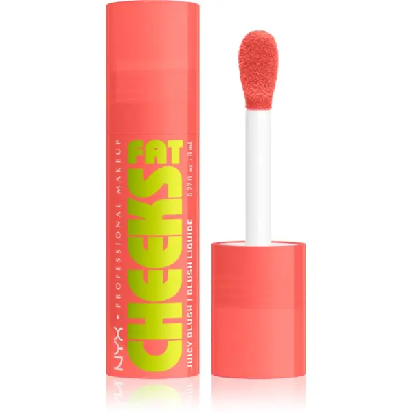 NYX Professional Makeup NYX Professional Makeup Fat Cheeks Juicy Blush течен руж цвят 01 Papaya Plump 8 мл.