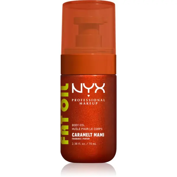 NYX Professional Makeup NYX Professional Makeup Fat Oil Body подхранващо масло за тяло придаващ хидратация и блясък с аромат Caramelt Mami 70 мл.