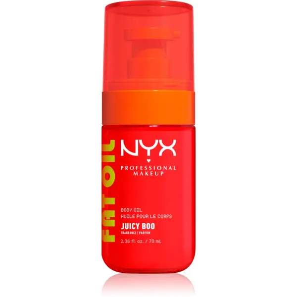 NYX Professional Makeup NYX Professional Makeup Fat Oil Body подхранващо масло за тяло придаващ хидратация и блясък с аромат Juicy Boo 70 мл.
