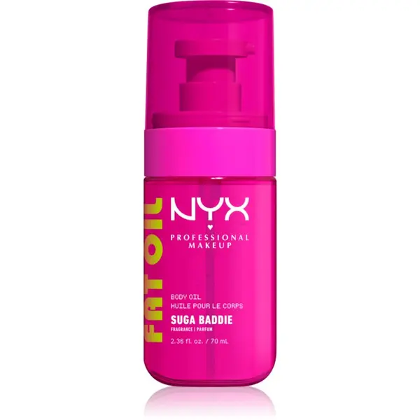 NYX Professional Makeup NYX Professional Makeup Fat Oil Body подхранващо масло за тяло придаващ хидратация и блясък с аромат Suga Baddie 70 мл.