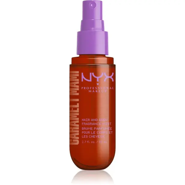 NYX Professional Makeup NYX Professional Makeup Fat Oil Body Spray парфюмна мъгла за коса и тяло с аромат Caramelt Mami 80 мл.