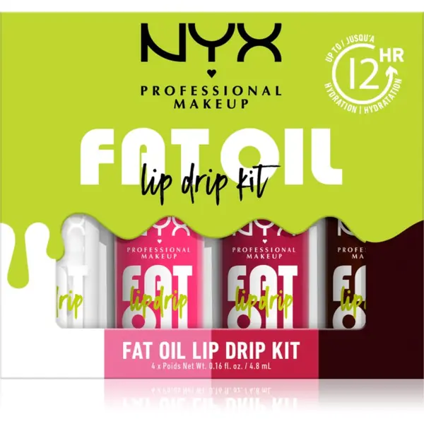 NYX Professional Makeup NYX Professional Makeup Fat Oil Lip Drip комплект за устни 4x4.8 мл.