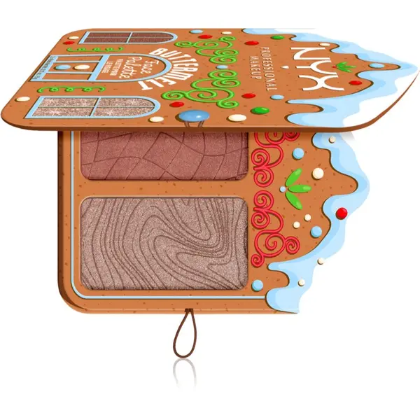 NYX Professional Makeup NYX Professional Makeup Gingerbaddie Land Buttermelt палитра с хайлайтъри и ружове цвят Deep 1 бр.