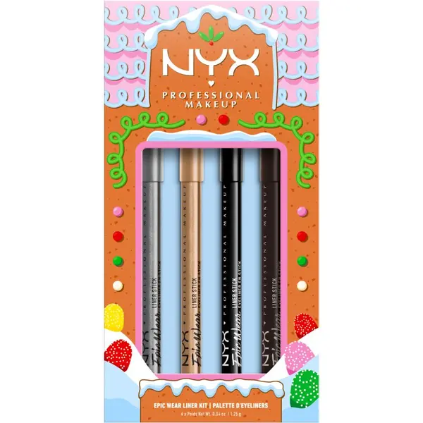 NYX Professional Makeup NYX Professional Makeup Gingerbaddie Land Epic Liner подаръчен комплект за очи