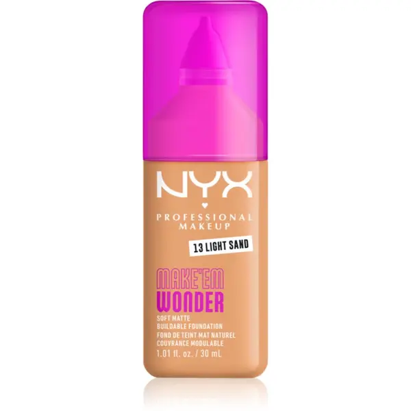 NYX Professional Makeup NYX Professional Makeup Make ‘Em Wonder лек матиращ фон дьо тен цвят 13 Light Sand 30 мл.