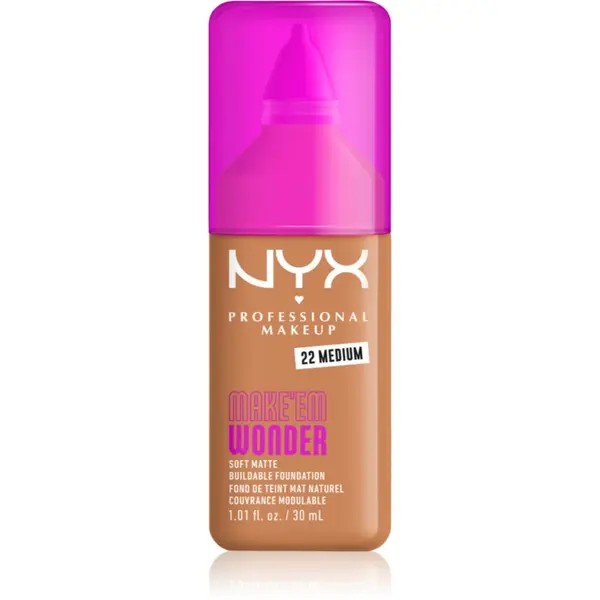 NYX Professional Makeup NYX Professional Makeup Make ‘Em Wonder лек матиращ фон дьо тен цвят 22 Medium 30 мл.