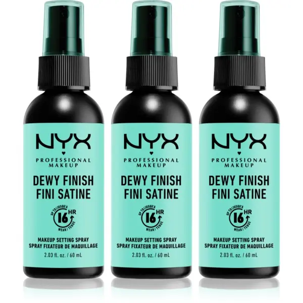 NYX Professional Makeup NYX Professional Makeup Makeup Setting Spray Dewy спрей за фиксация 3x60 мл.
