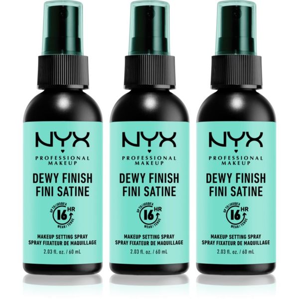 NYX Professional Makeup NYX Professional Makeup Makeup Setting Spray Dewy спрей за фиксация 3x60 мл.