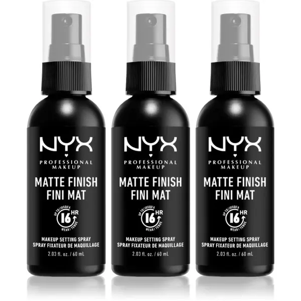 NYX Professional Makeup NYX Professional Makeup Makeup Setting Spray Matte спрей за фиксация 3x60 мл.
