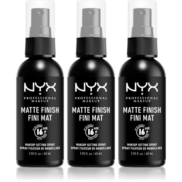 NYX Professional Makeup NYX Professional Makeup Makeup Setting Spray Matte спрей за фиксация 3x60 мл.