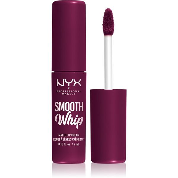 NYX Professional Makeup NYX Professional Makeup Smooth Whip Matte Lip Cream кадифено червило с изглаждащ ефект цвят 11 Berry Bed Sheers 4 мл.