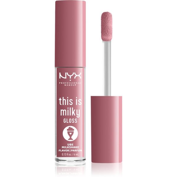 NYX Professional Makeup NYX Professional Makeup This is Milky Gloss Milkshakes хидратиращ блясък за устни парфюмиран цвят 11 Ube Milkshake 4 мл.