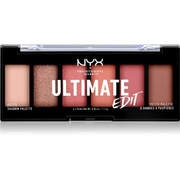 NYX Professional Makeup NYX Professional Makeup Ultimate Edit Petite Shadow палитра сенки за очи цвят 01 Warm Neutrals 6x1.2 гр.