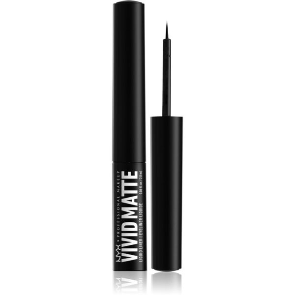 NYX Professional Makeup NYX Professional Makeup Vivid Matte течни очни линии с матиращ ефект цвят Black 4 мл.