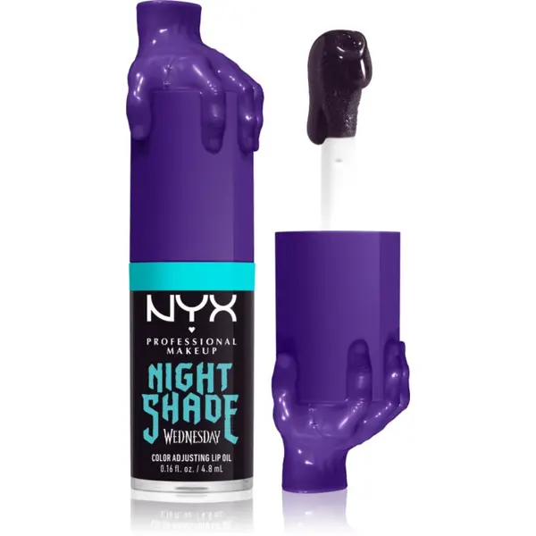 NYX Professional Makeup NYX Professional Makeup Wednesday Mystery Lip Oil масло от нар цвят 01 Nightshade 4.8 мл.