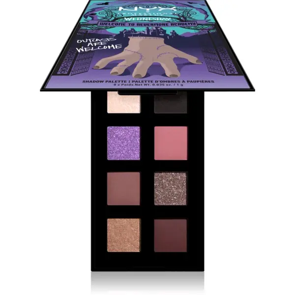 NYX Professional Makeup NYX Professional Makeup Wednesday The Nevermore Academy Palette палитра сенки за очи 8 броя 8x1 гр.
