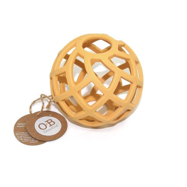 O.B Designs O.B Designs Eco-Friendly Teether Ball гризалка Tumeric 3m+ 1 бр.