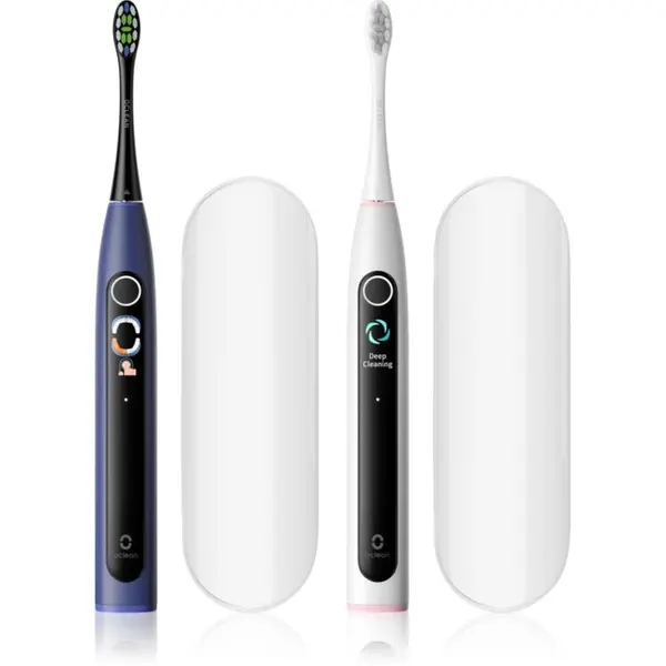 OClean Oclean X Lite Set Duo pack четка за зъби ДУО ОПАКОВКА с калъфка за пътуване Dark Blue+Grey