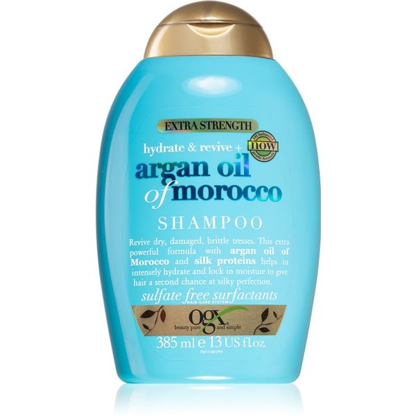OGX OGX Argan Oil Of Morocco Extra Strenght възстановяващ шампоан за силно увредена и тънка коса 385 мл.