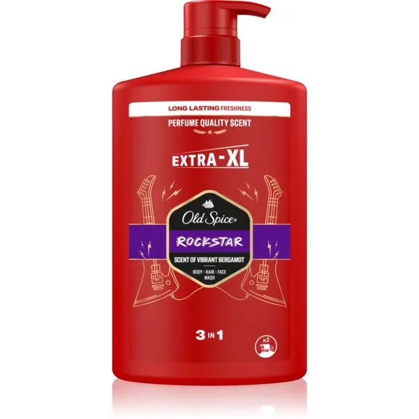 Old Spice Old Spice RockStar душ-гел за мъже за лице, тяло и коса 1000 мл.