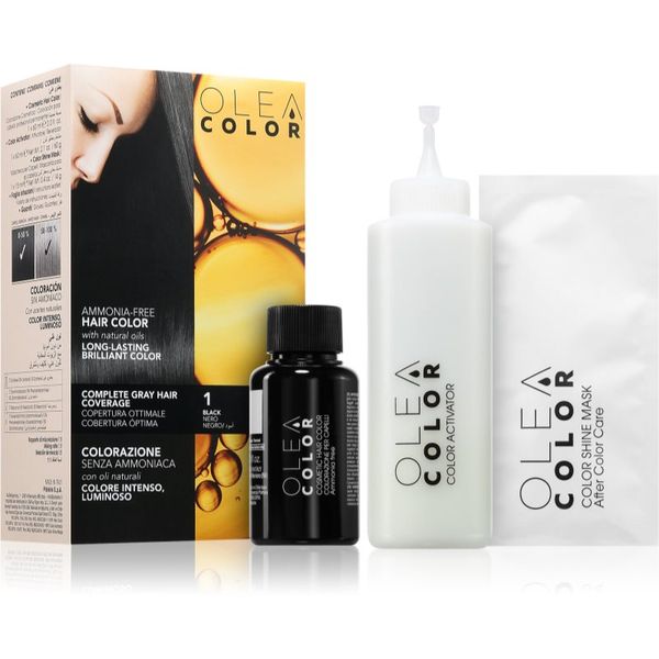 Oleacolor Oleacolor перманентната боя за коса цвят 1 Black 1 бр.