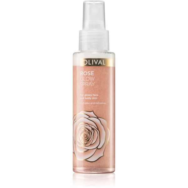 Olival Olival Rose Glow озаряващ спрей за лице и тяло с блясък 100 мл.