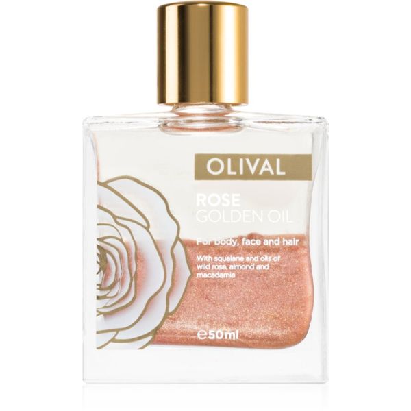 Olival Olival Rose Gold масло със златисти частици за лице, тяло и коса 50 мл.