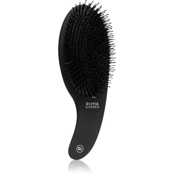 Olivia Garden Olivia Garden Black Label CURVE Board&Nylon bristles Четка за коса с косми от глиган 1 бр.