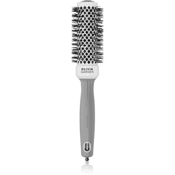 Olivia Garden Olivia Garden Expert Shine Wavy Bristles White&Grey Четка за коса průměr 35 mm 1 бр.