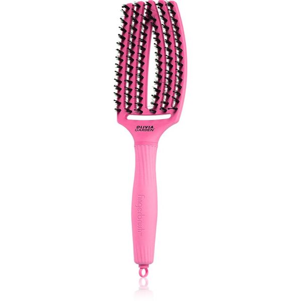 Olivia Garden Olivia Garden Fingerbrush Boar & Nylon Четка за коса с влакна от найлон и глиган 1 бр.