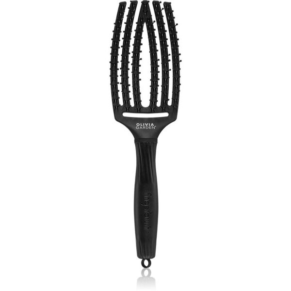 Olivia Garden Olivia Garden Fingerbrush Double Bristles плоска четка за по-лесно разресване на косата 1 бр.
