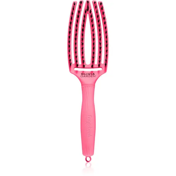 Olivia Garden Olivia Garden Fingerbrush L´amour плоска четка За коса Hot Pink 1 бр.
