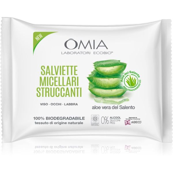 Omia Laboratories Omia Laboratories Aloe Vera del Salento кърпички за почистване на грим 20 бр.