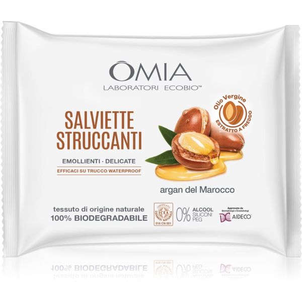 Omia Laboratories Omia Laboratories Argan del Marocco кърпички за почистване на грим 20 бр.