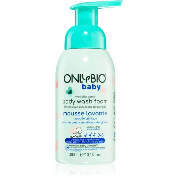 OnlyBio OnlyBio Baby Hypoallergenic почистваща пяна за тяло за деца от раждането им 300 мл.