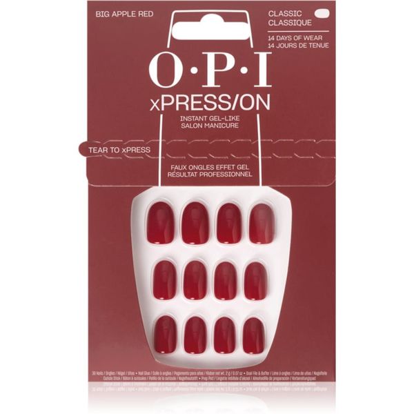 OPI OPI xPRESS/ON Изкуствени нокти Big Apple Red 30 бр.