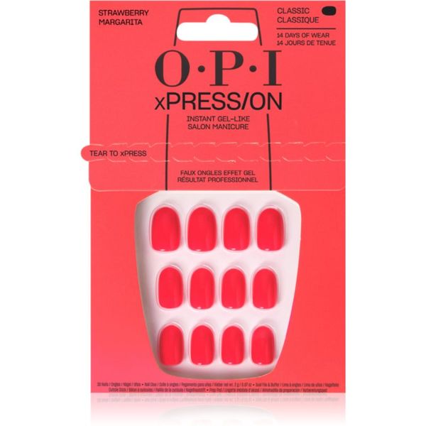 OPI OPI xPRESS/ON Изкуствени нокти Strawberry Margarita 30 бр.