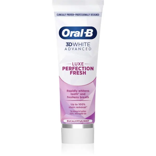 Oral-B Oral-B 3D White Luxe Perfection Fresh избелваща паста за зъби Eucalyptus Mint 75 мл.