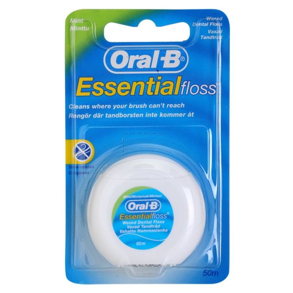 Oral B Oral B Essential Floss восъчен конец за зъби с вкус на мента 50 м