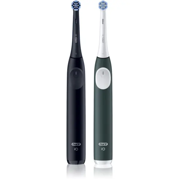 Oral-B Oral-B iO2 електрическа четка за зъби ДУО ОПАКОВКА Matt Black & Forest Green 1 бр.